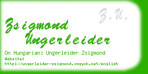 zsigmond ungerleider business card